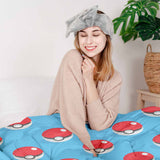 Original Therapiedecke - Baumwollbezug Hellblau mit Pokemon