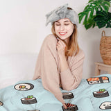Original Therapiedecke - Baumwollbezug Hellblau mit Sushi