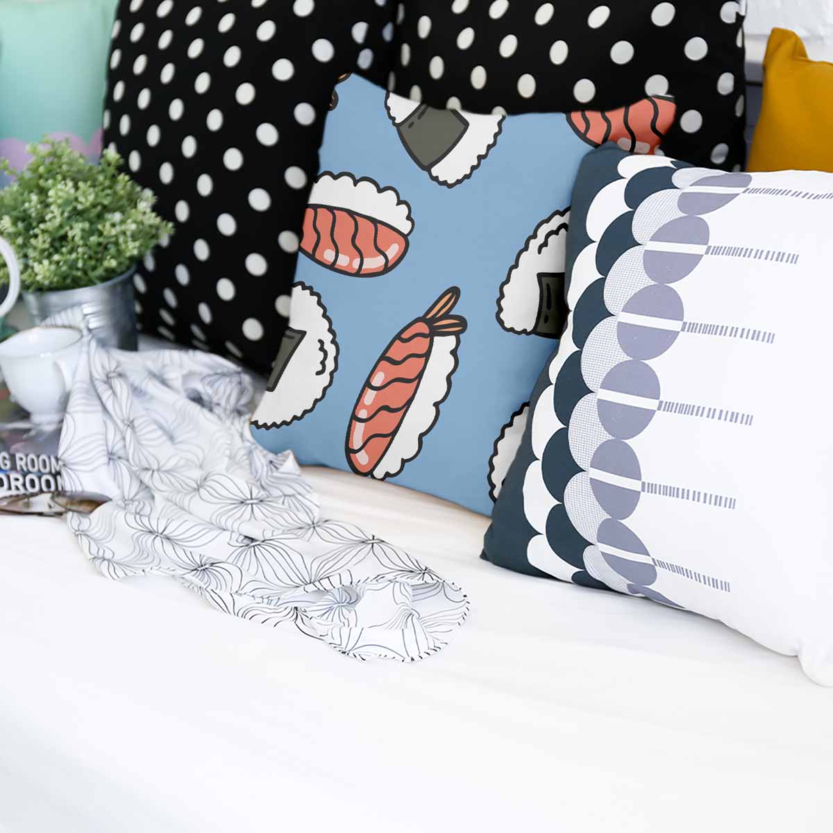 Gesundheitskissen mit Sashimi