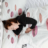 Original Therapiedecke - Baumwollbezug Weiß mit Lippen