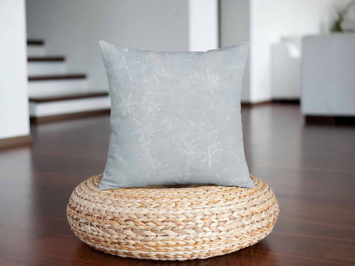 Gesundheitskissen Grau mit Schneeflocken