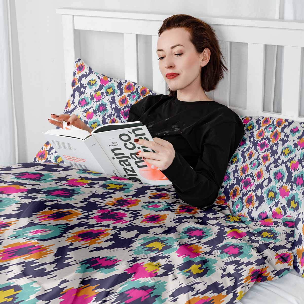 Original Therapiedecke - Baumwoll Bettwäsche Set Bunt mit Leoprint