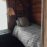 Original Therapiedecke - Baumwollbezug Weiß mit grauen Kreisen