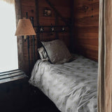 Original Therapiedecke - Baumwollbezug Weiß mit grünen Kreisen