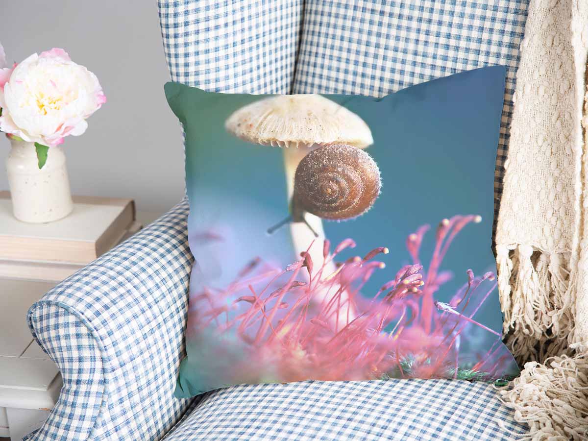 Gesundheitskissen mit Pilz und Schnecke