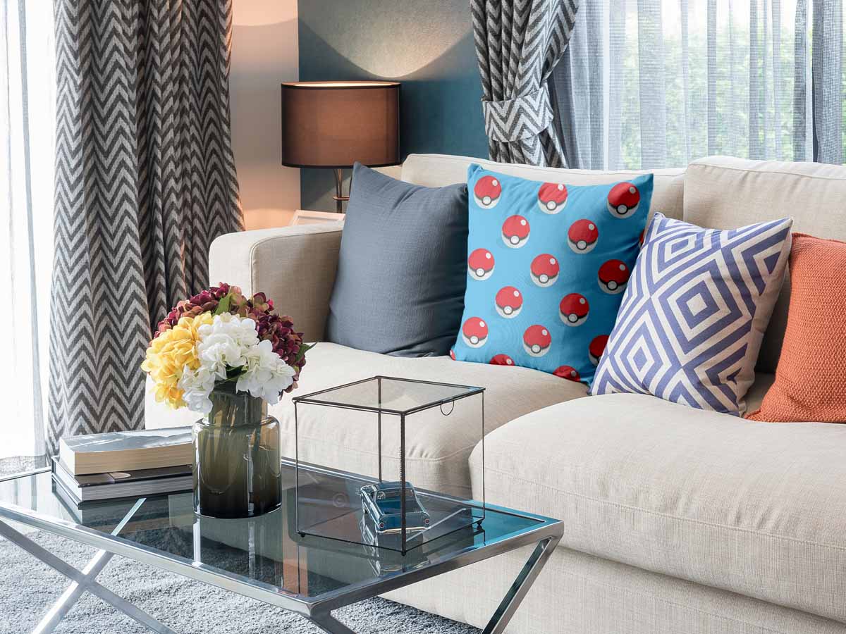 Gesundheitskissen Hellblau mit Pokemon