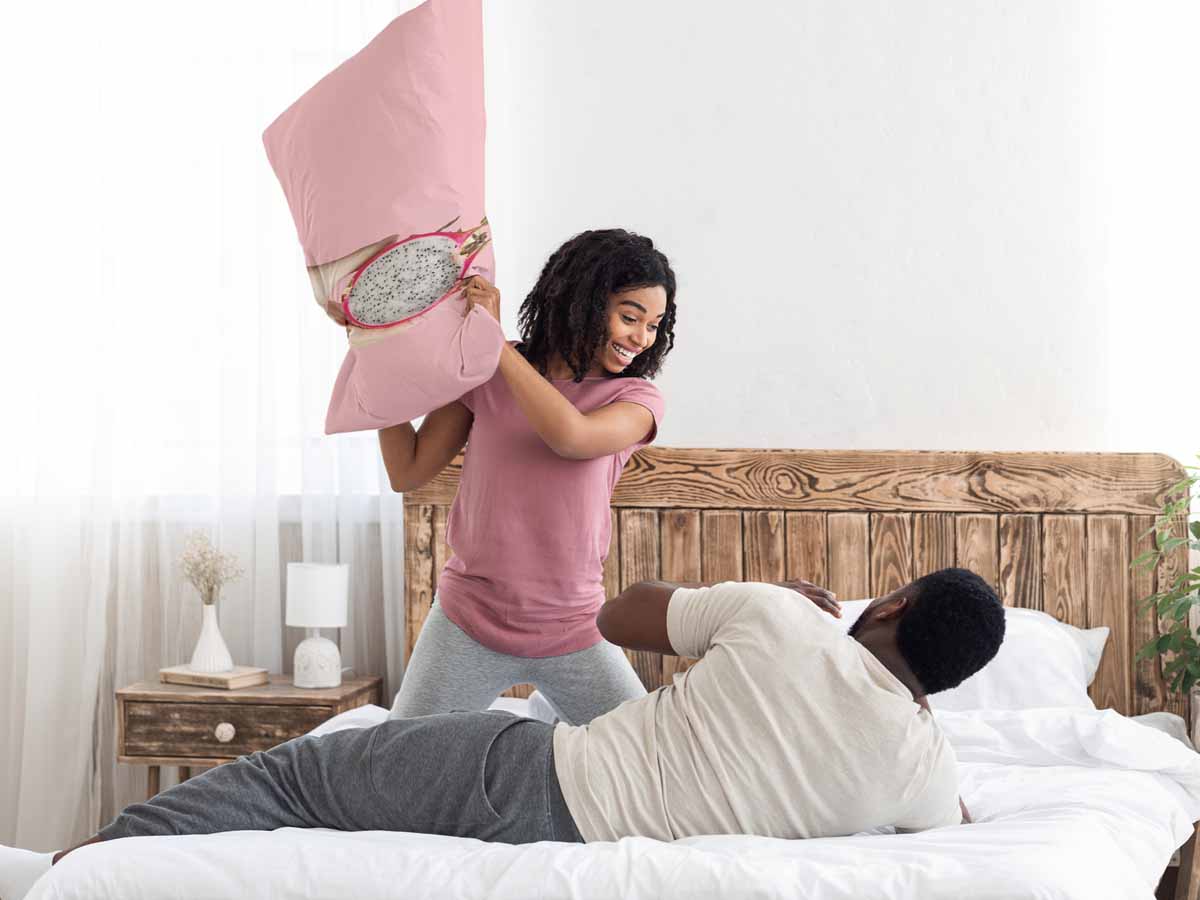 Gesundheitskissen Rosa mit Drachenfrucht