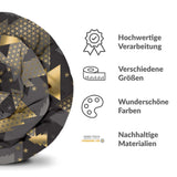 Original Therapiedecke - Baumwollbezug mit goldenen Tannenbäumen