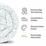 Original Therapiedecke - Baumwollbezug Weiß mit blauen Formen