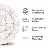 Original Therapiedecke - Baumwollbezug Weiß mit Halbkreisen
