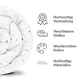 Original Therapiedecke - Baumwollbezug Weiß mit bunten Formen