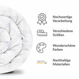 Original Therapiedecke - Baumwollbezug Weiß mit lila Streifen