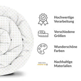 Original Therapiedecke - Baumwollbezug Weiß Blumenmuster