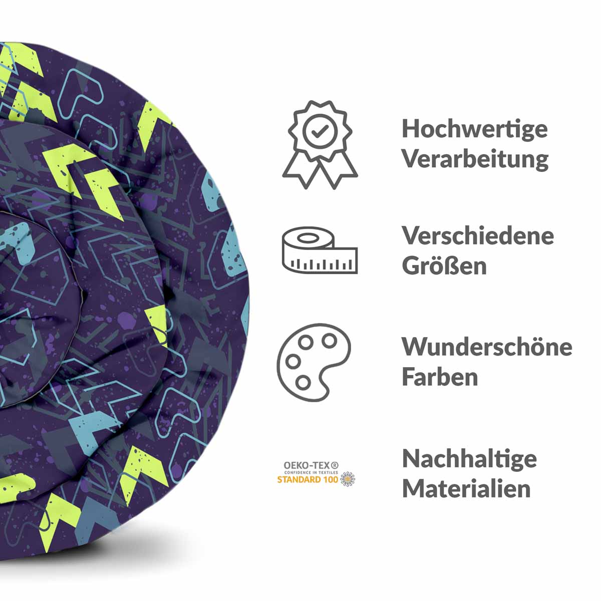 Original Therapiedecke - Baumwoll Bettwäsche Set Dunkelblau mit Pfeilen
