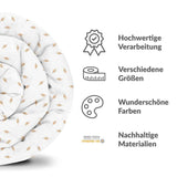 Original Therapiedecke - Baumwollbezug Weiß mit Stohhalmen