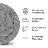 Original Therapiedecke - Baumwollbezug Grau mit weißen Palmblättern