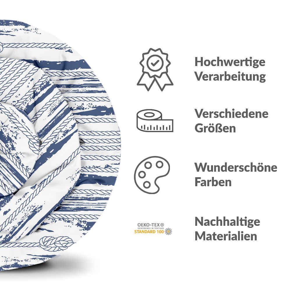 Original Therapiedecke - Baumwoll Bettwäsche Set gestreiftes Muster