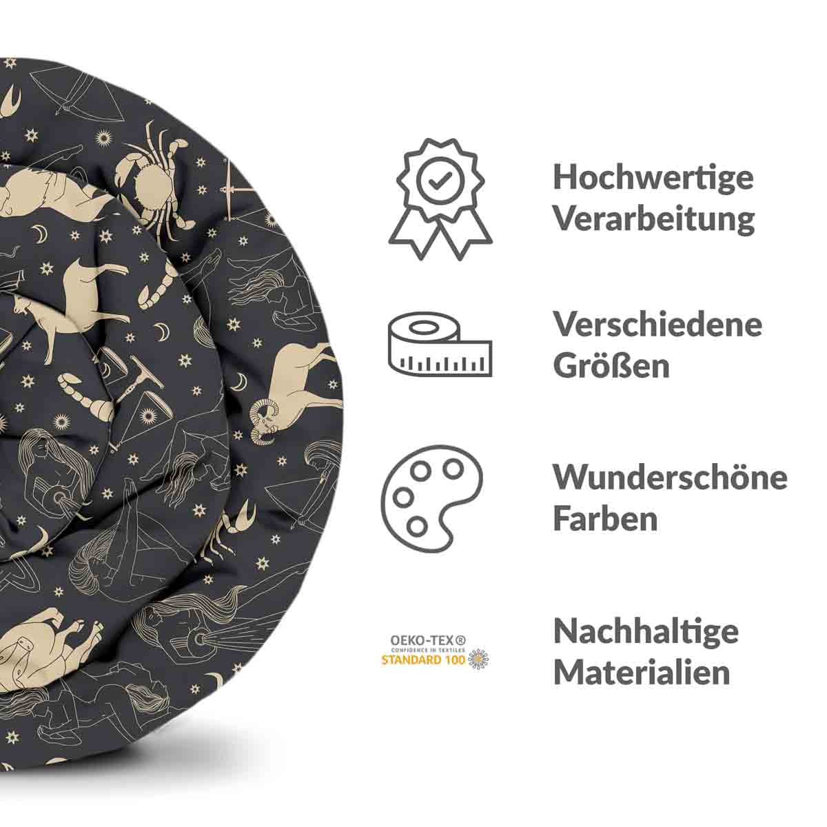 Original Therapiedecke - Baumwollbezug Schwarz Sternenbilder
