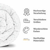 Original Therapiedecke - Baumwollbezug Weiß mit grauen Punkten