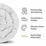 Original Therapiedecke - Baumwollbezug Grau mit weißem Muster