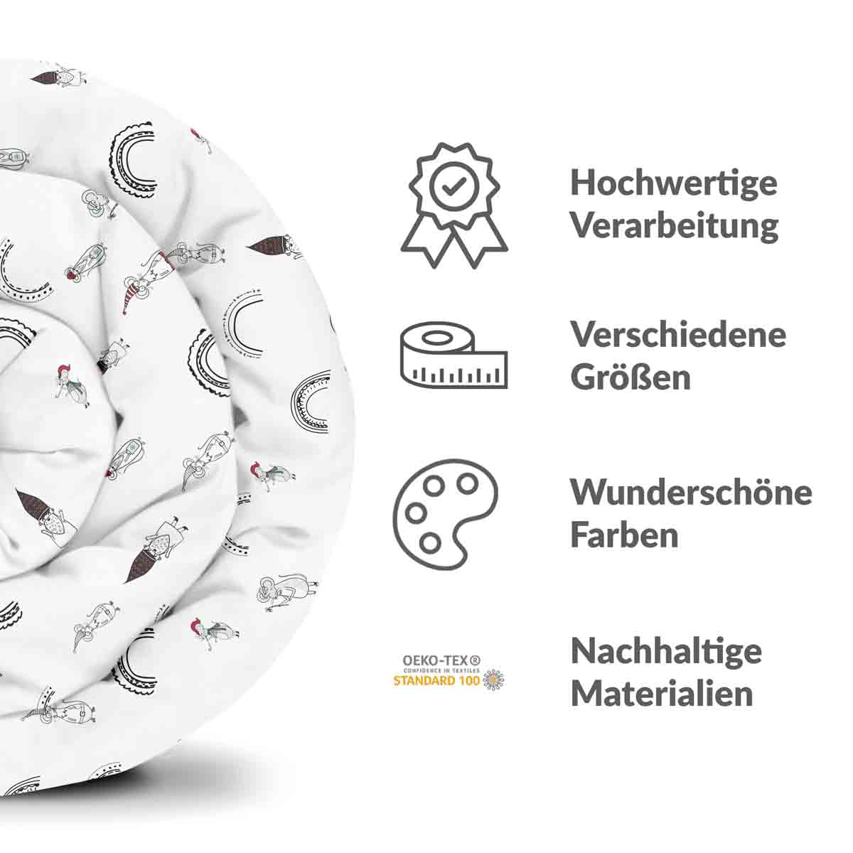 Original Therapiedecke - Baumwoll Bettwäsche Set mit Mäusen