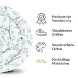 Original Therapiedecke - Baumwollbezug Weiß mit Spielsachen