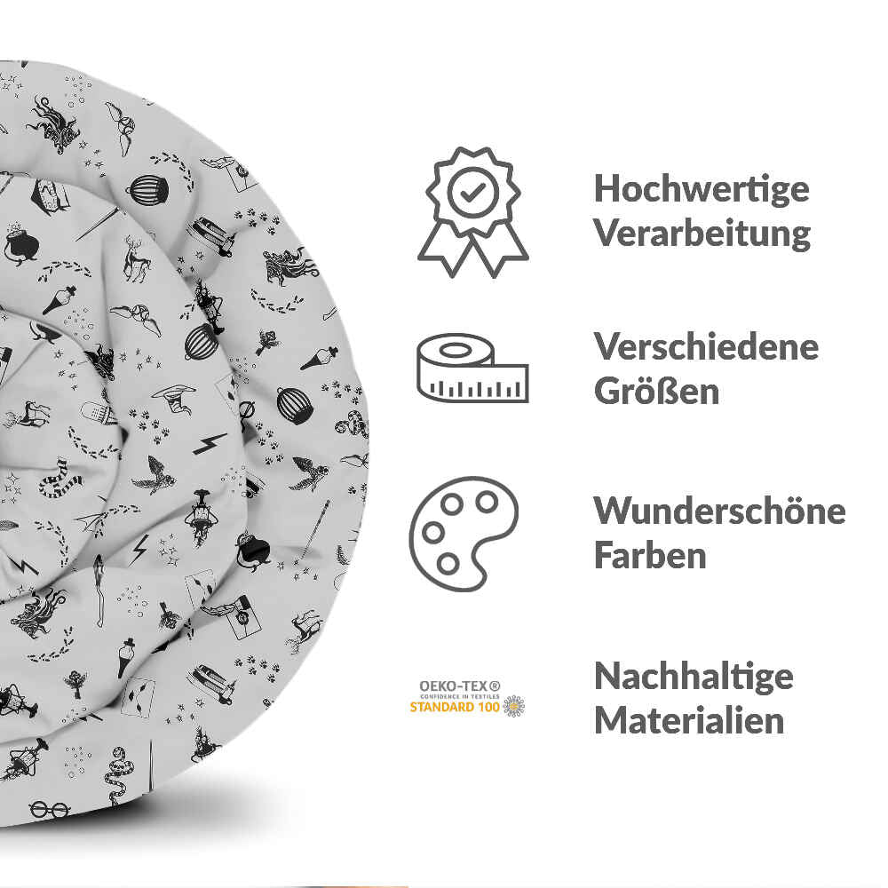 Original Therapiedecke - Baumwollbezug Grau Zauberei