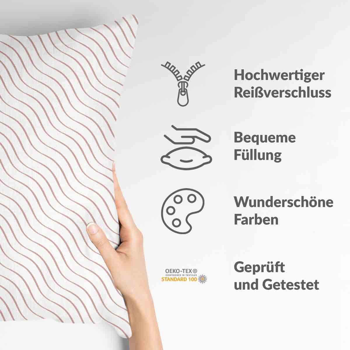 Gesundheitskissen rosa Wellen