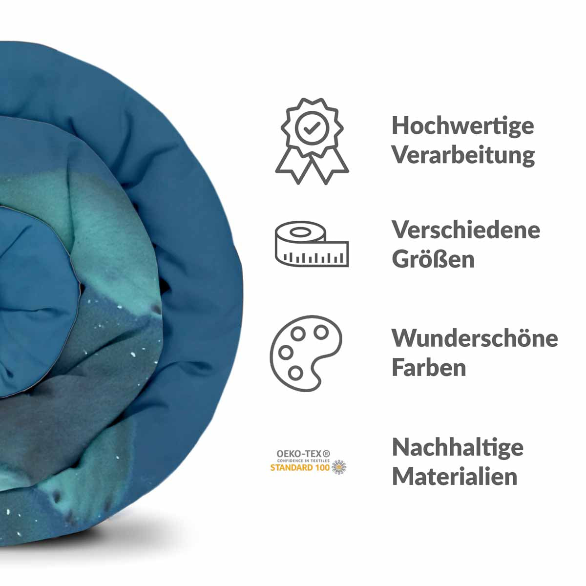 Original Therapiedecke - Baumwoll Bettwäsche Set Blau mit Eisbär