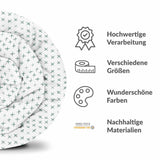 Original Therapiedecke - Baumwollbezug Weiß mit grünen Kreuzen
