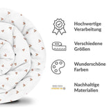 Original Therapiedecke - Baumwollbezug Weiß mit Herzchen