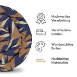 Original Therapiedecke - Baumwollbezug Braun mit blauen Blättern