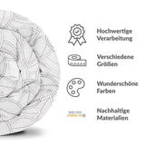 Original Therapiedecke - Baumwollbezug mit grauen Palmblättern