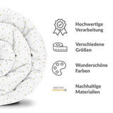 Original Therapiedecke - Baumwollbezug Weiß mit Sternen und Punkten