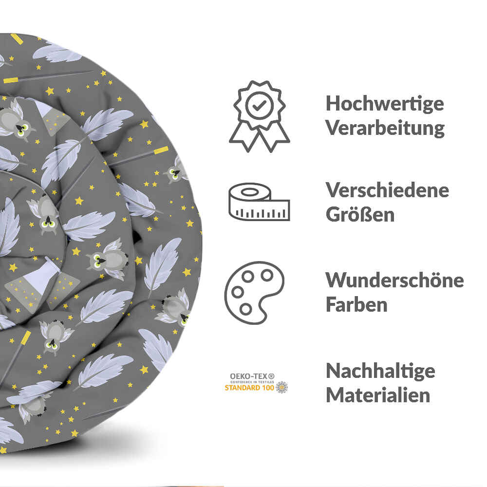 Original Therapiedecke - Baumwollbezug Schwarz Zauberstab