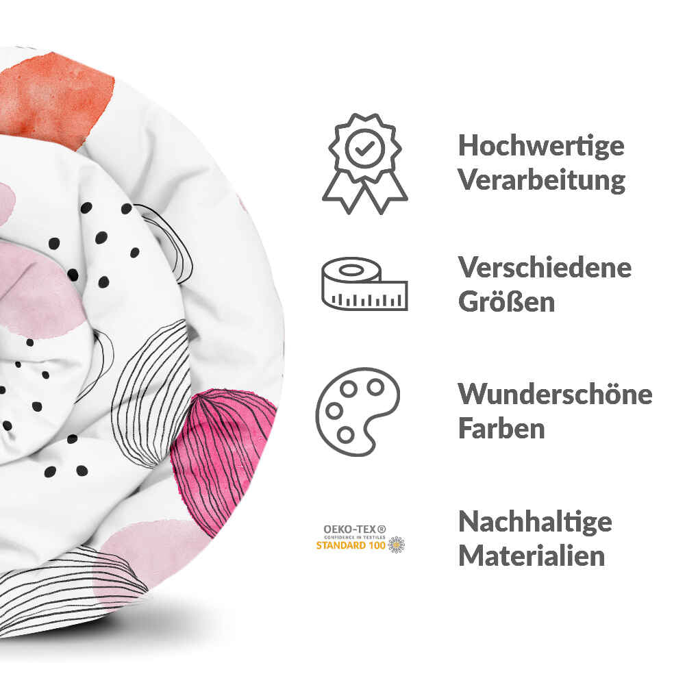 Original Therapiedecke - Baumwoll Bettwäsche Set abstrakte Kreise