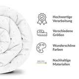 Original Therapiedecke - Baumwollbezug Weiß mit kleinen Formen