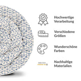 Original Therapiedecke - Baumwollbezug Weiß mit zarten blauen Formen
