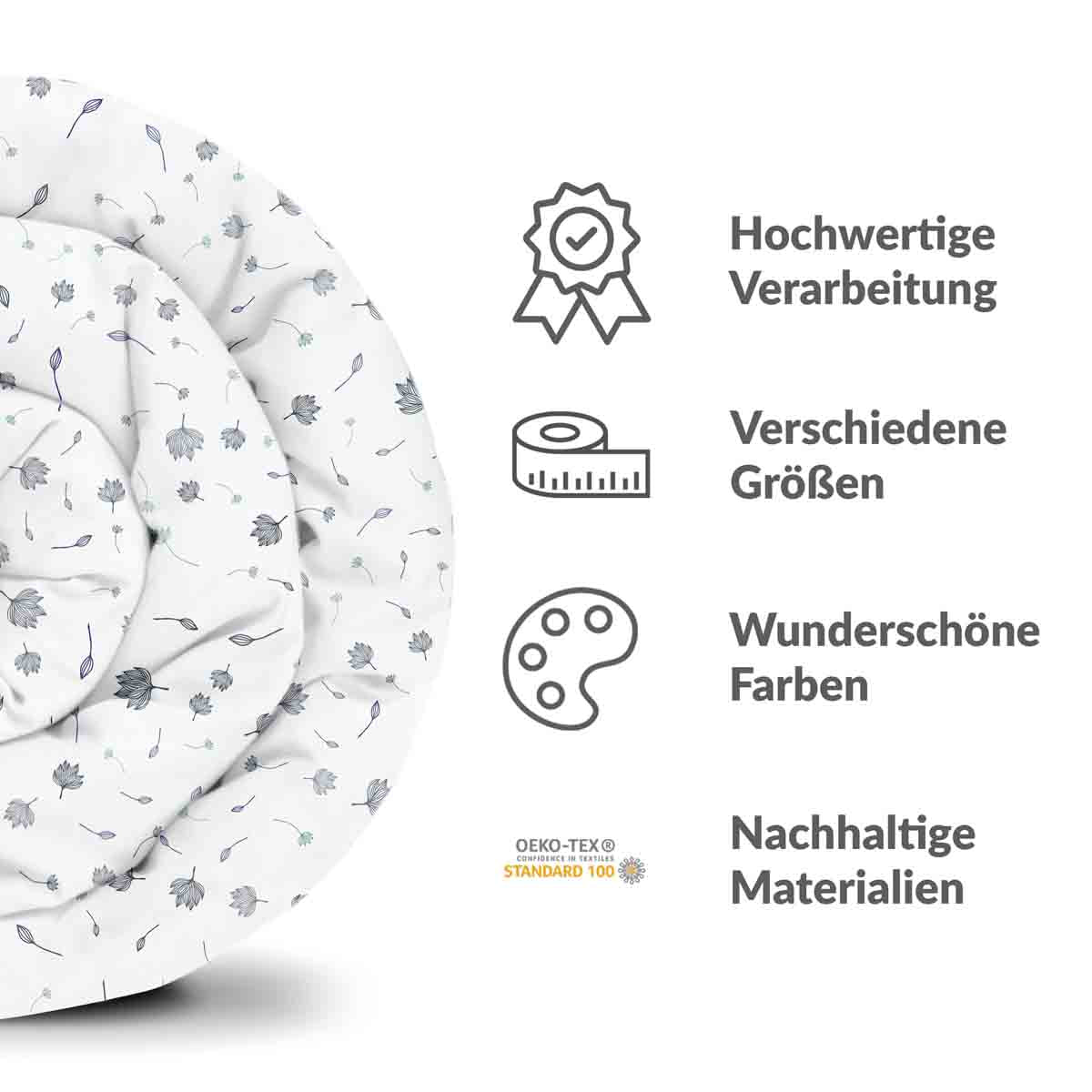 Original Therapiedecke - Baumwoll Bettwäsche Set fliegende Blätter