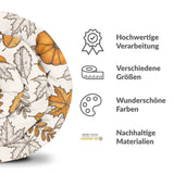 Original Therapiedecke - Baumwollbezug Weiß mit Blatt und Kürbis