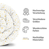 Original Therapiedecke - Baumwollbezug Weiß mit gelben Sternen