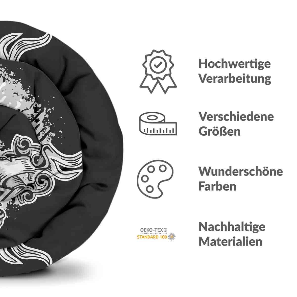 Original Therapiedecke - Baumwollbezug Schwarz Auge 2