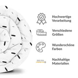 Original Therapiedecke - Baumwollbezug Weiß mit kurzen Strichen