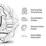 Original Therapiedecke - Baumwollbezug mit schwarzen Schlangenlinien