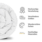 Original Therapiedecke - Baumwollbezug Weiß mit kleinen Schleifen