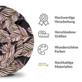 Original Therapiedecke - Baumwollbezug Schwarz mit lila Blättern
