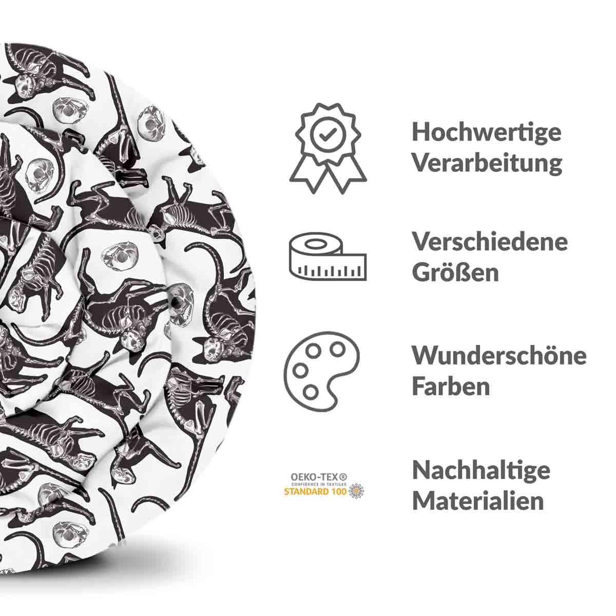 Original Therapiedecke - Baumwoll Bettwäsche Set Halloween Katze