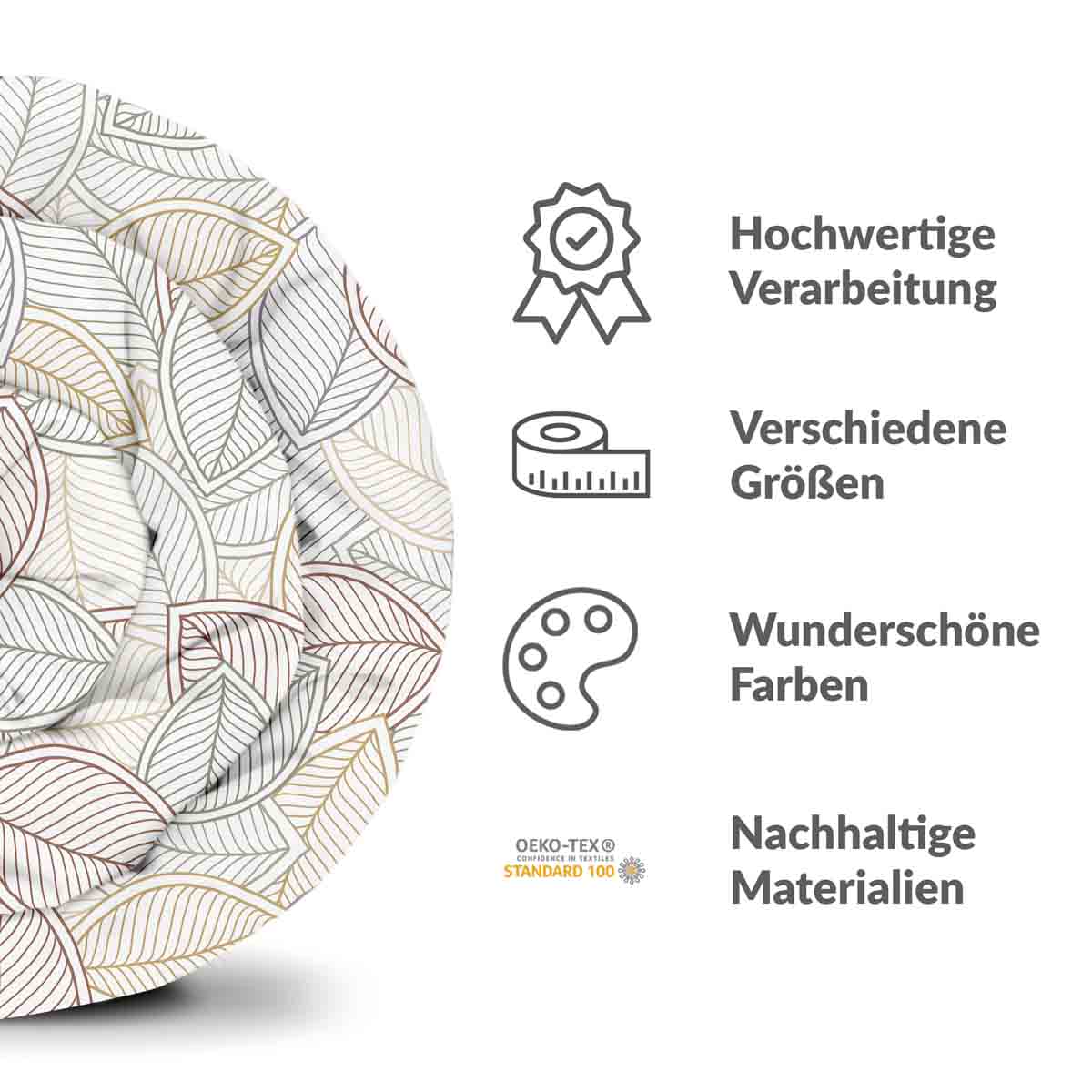 Original Therapiedecke - Baumwoll Bettwäsche Set bunte Palmblätter