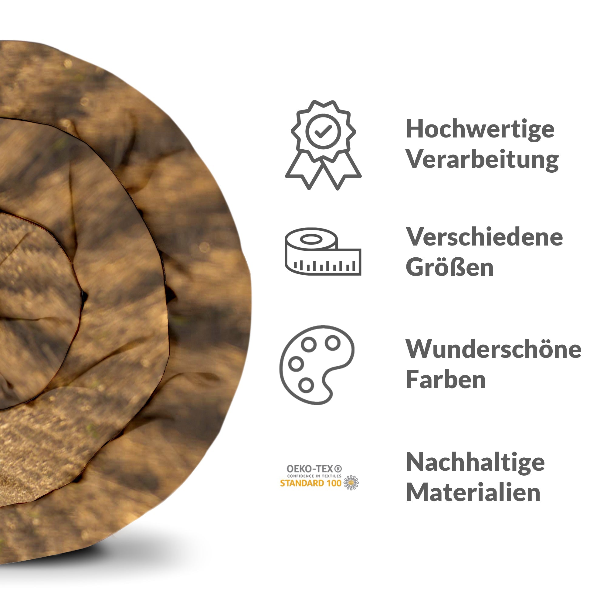 Original Therapiedecke - Baumwollbezug Braun Acker