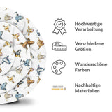 Original Therapiedecke - Baumwollbezug Weiß mit Stierköpfen